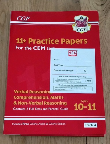 Exam cgp practice papers - 11+,