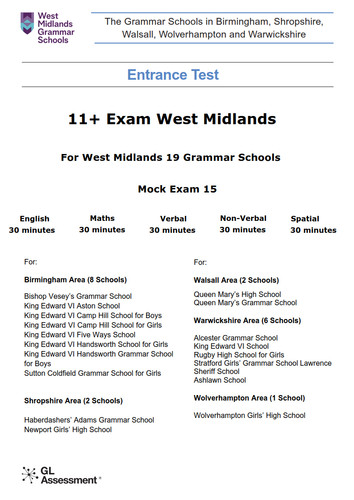 West midlands grammar schools - west,