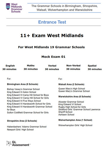 West midlands grammar schools - west,