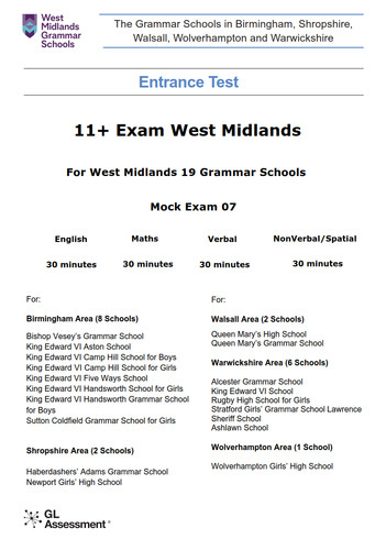 West midlands grammar - midlands,