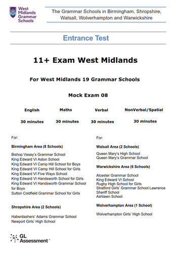 West midlands grammar schools - midlands,