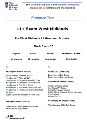 West midlands grammar - west, schools